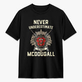 McDougall Modern Tartan Crest 2D T-shirt - Never Underestimate Style